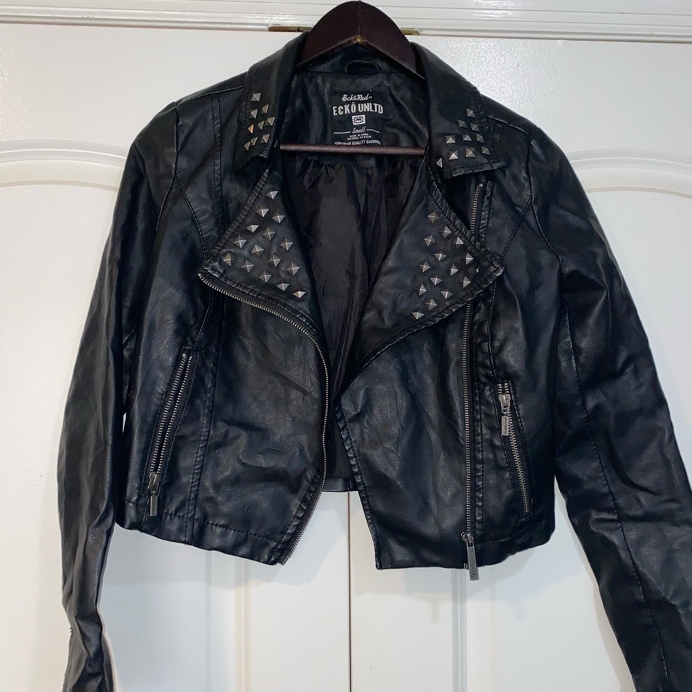 Cropped Leather Jacket - Picture 2 of 3